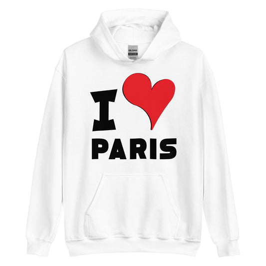 Unisex Hoodie - I Love Paris Red