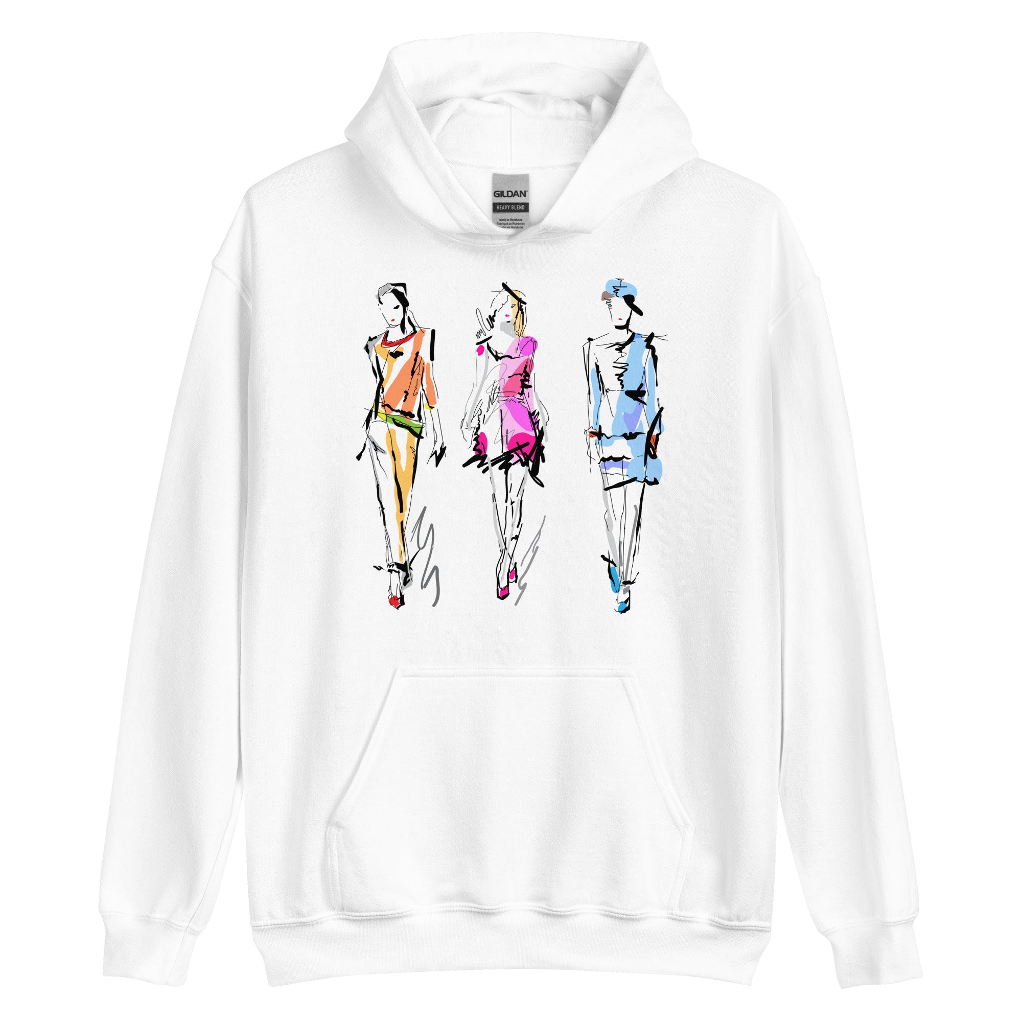 Unisex Hoodie - Artistic Fashion Sketches