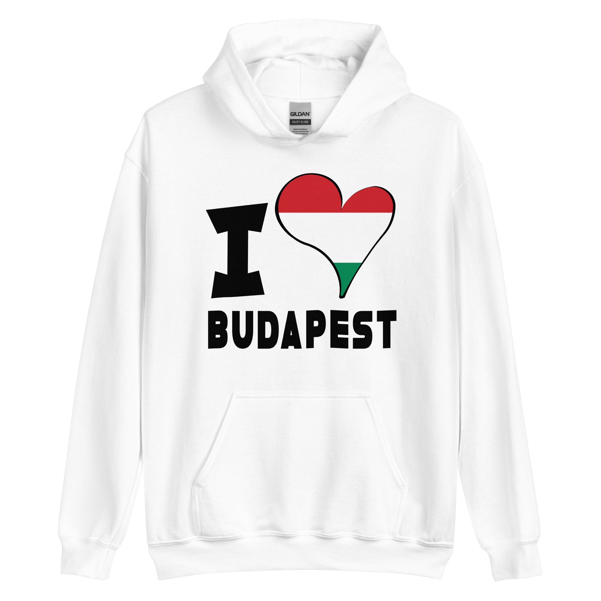 Unisex Hoodie - I Love Budapest Flag