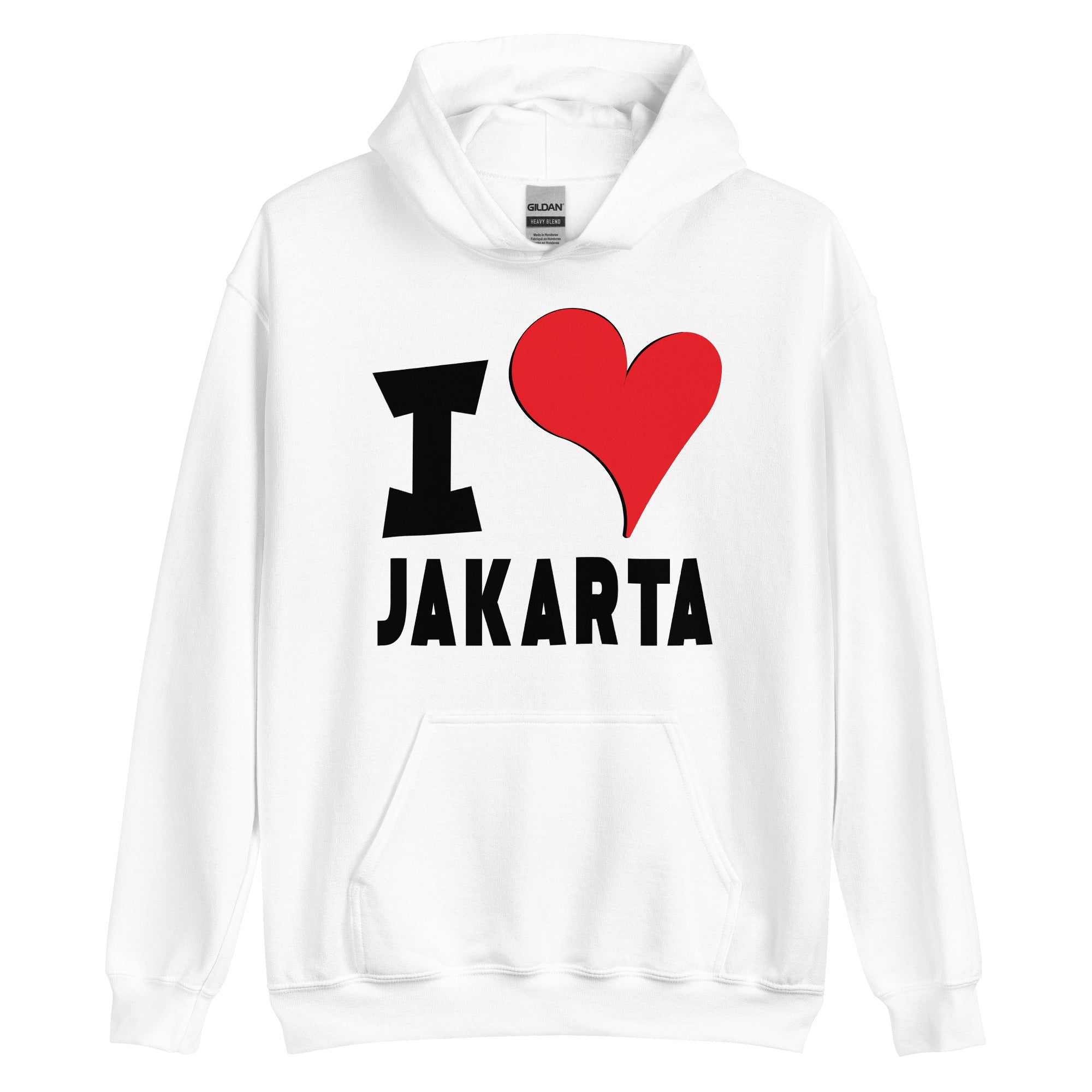 Unisex Hoodie - I Love Jakarta Red