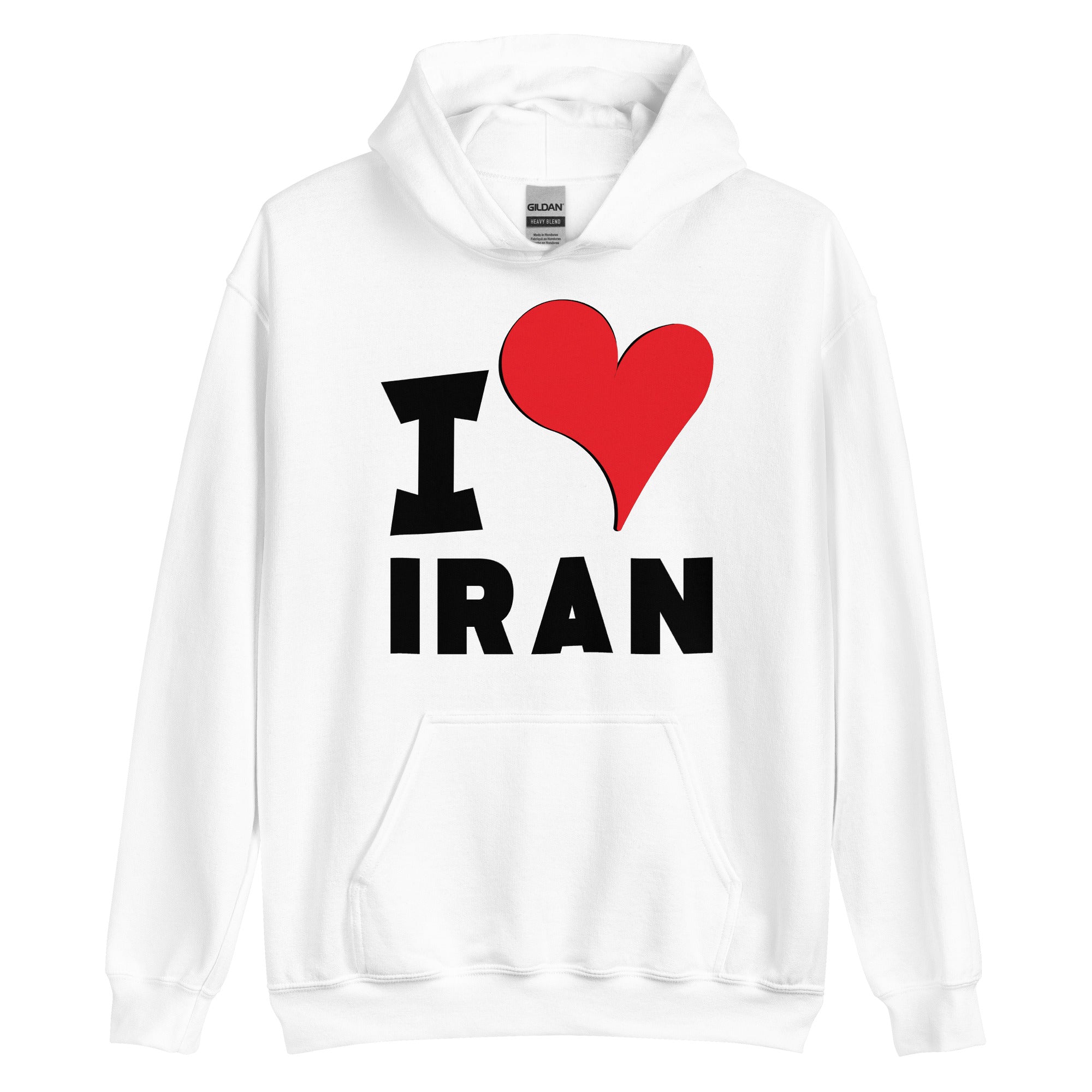 Unisex Hoodie - I Love Iran Red