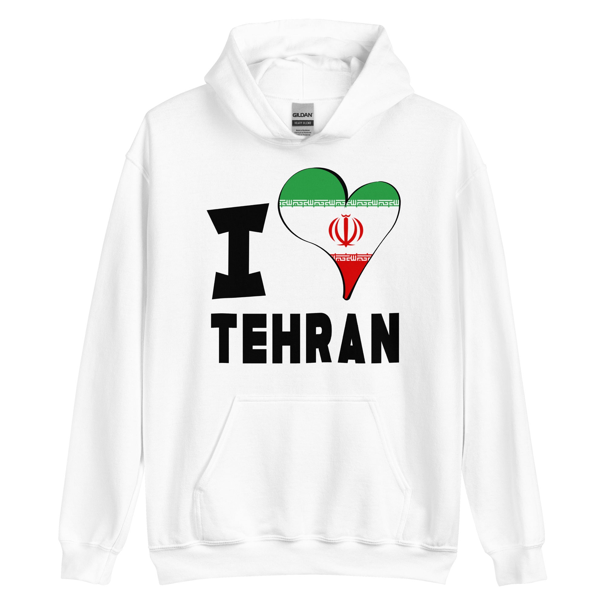 Unisex Hoodie - I Love Tehran Flag