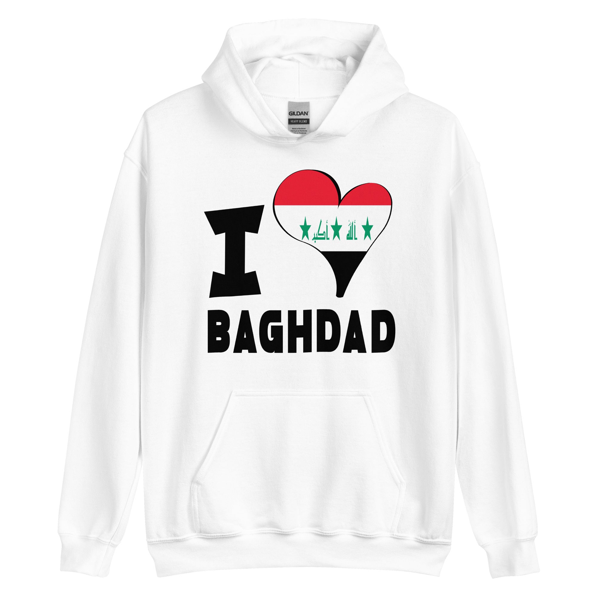 Unisex Hoodie - I Love Baghdad Flag