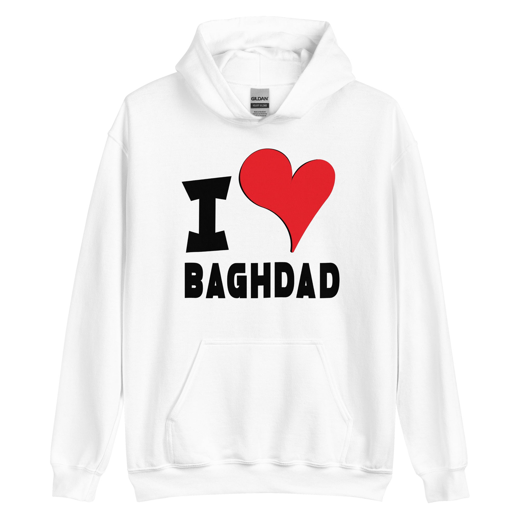 Unisex Hoodie - I Love Baghdad Red