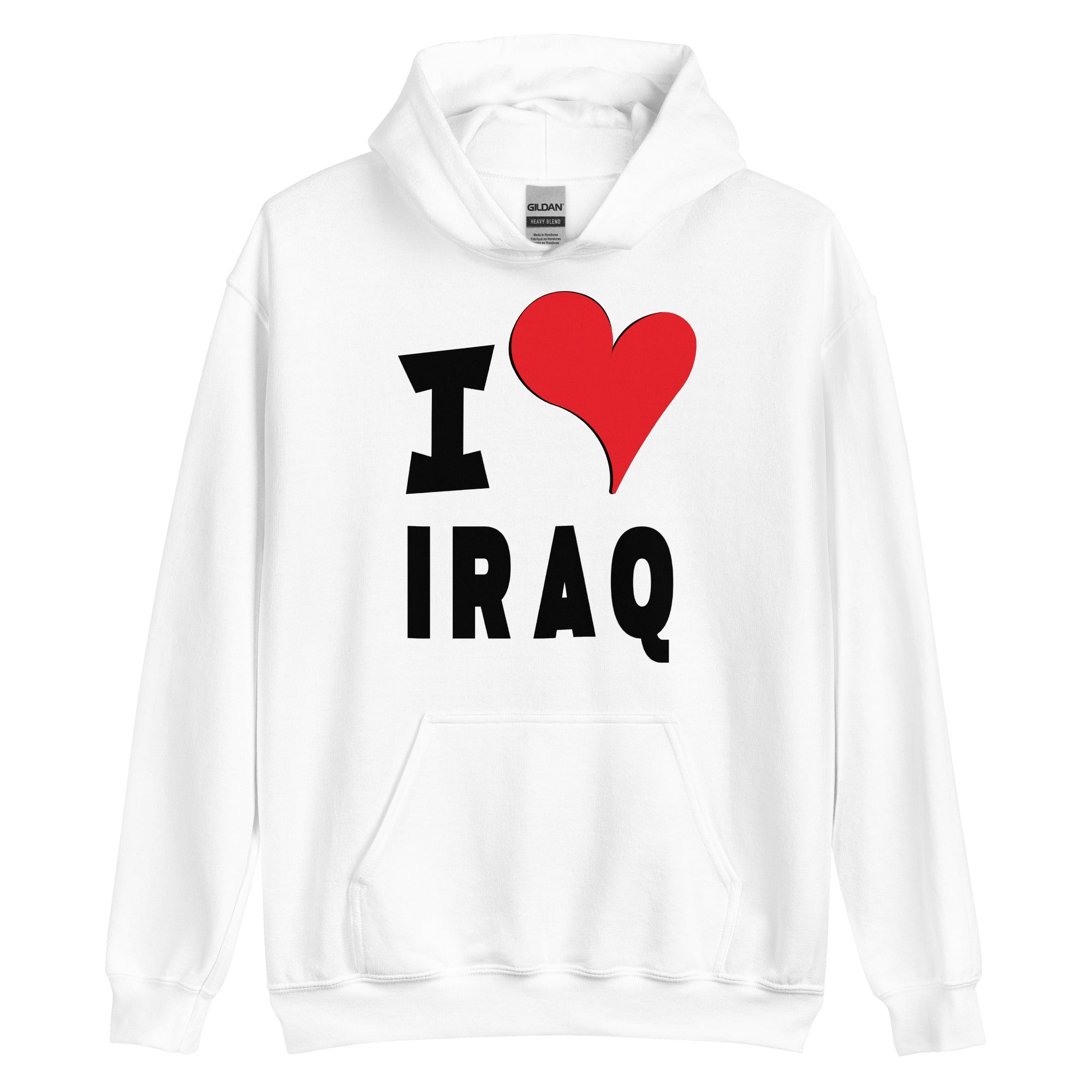 Unisex Hoodie - I Love Iraq Red