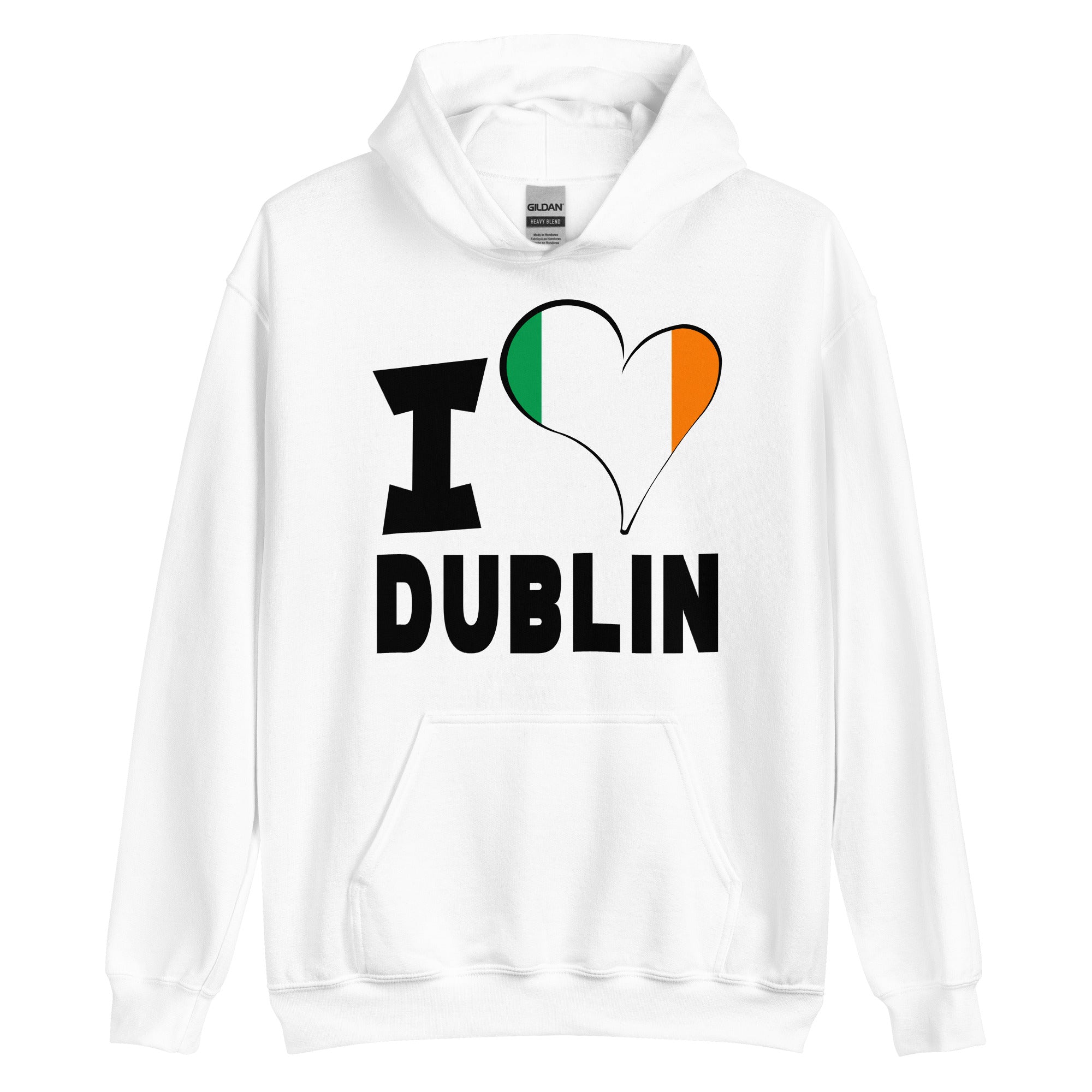 Unisex Hoodie - I Love Dublin Flag