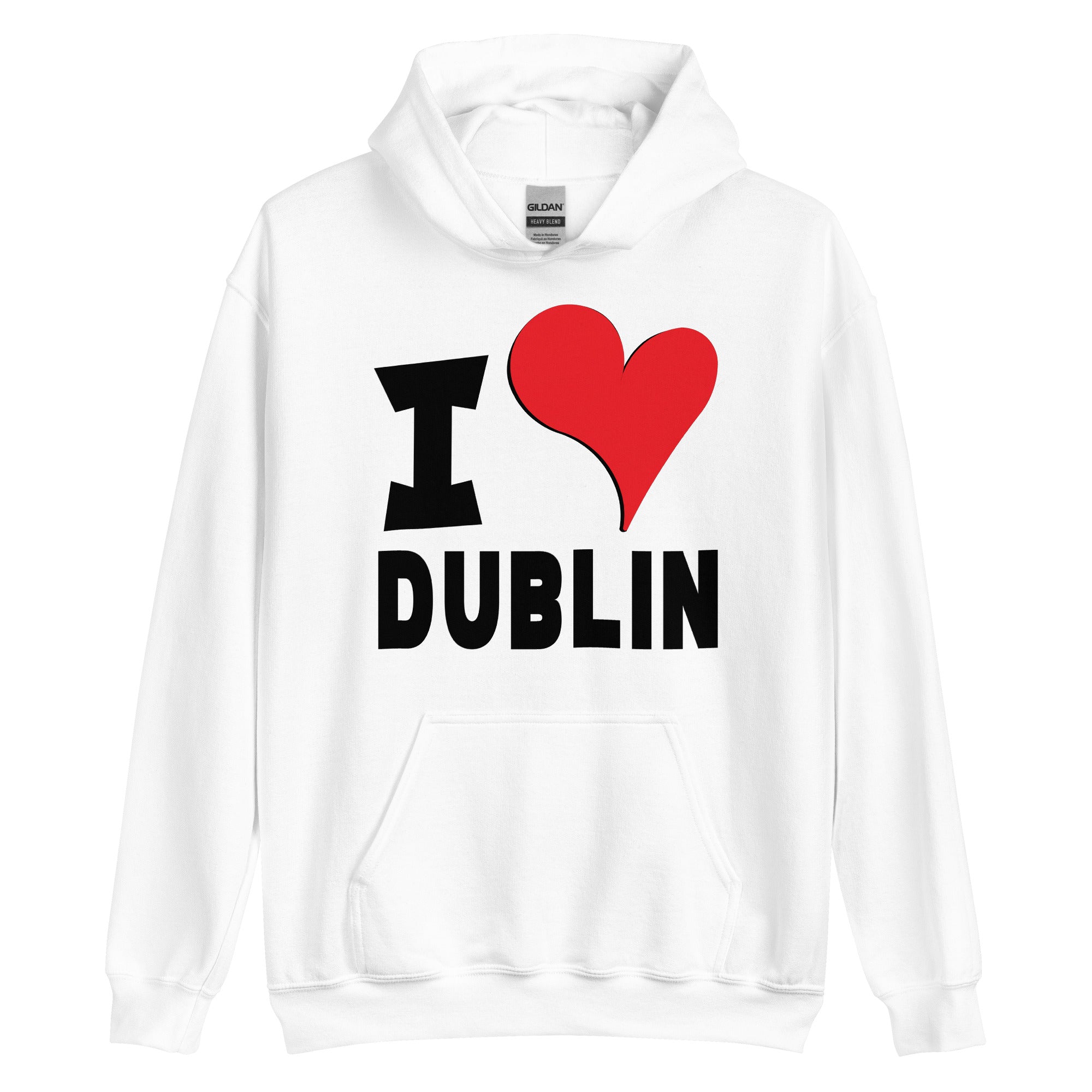 Unisex Hoodie - I Love Dublin Red