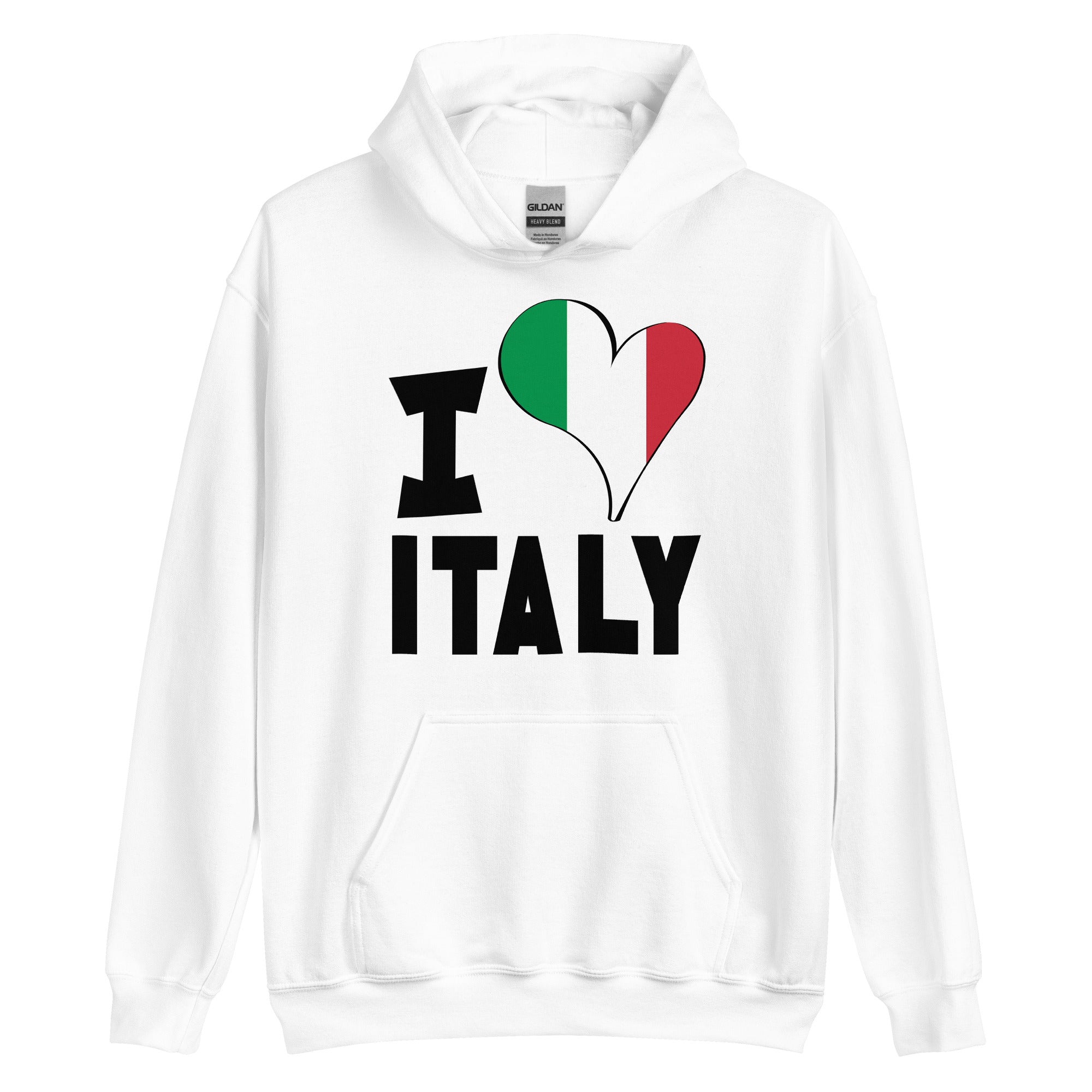 Unisex Hoodie - I Love Italy Flag