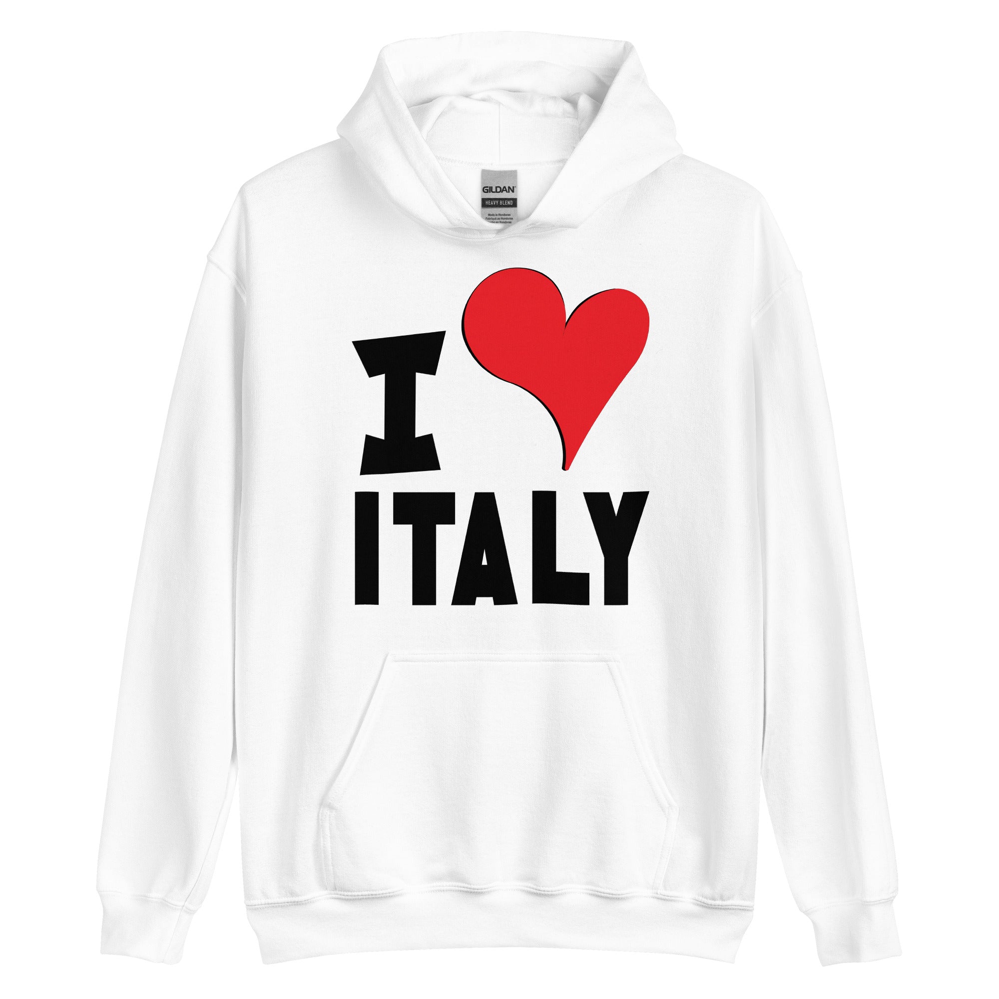 Unisex Hoodie - I Love Italy Red