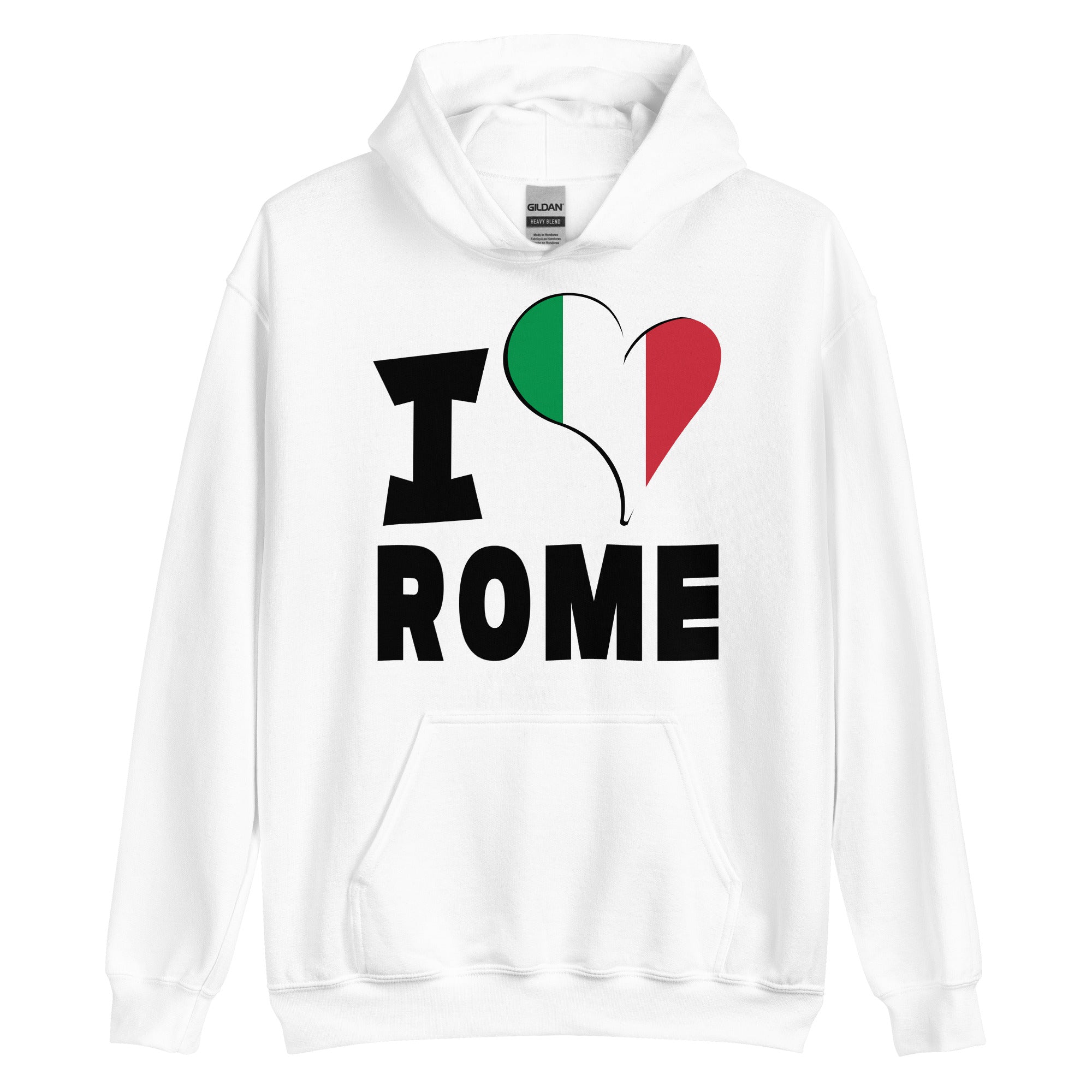 Unisex Hoodie - I Love Rome Flag