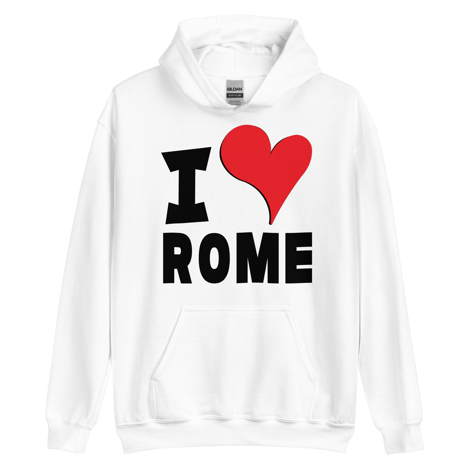 Unisex Hoodie - I Love Rome Red