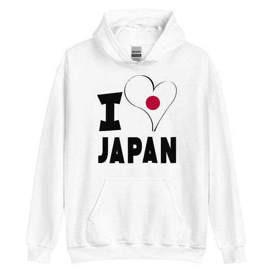 Unisex Hoodie - I Love Japan Flag