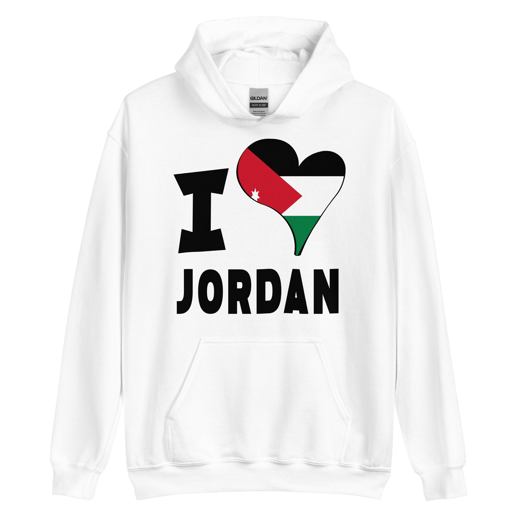 Unisex Hoodie - I Love Jordan Flag