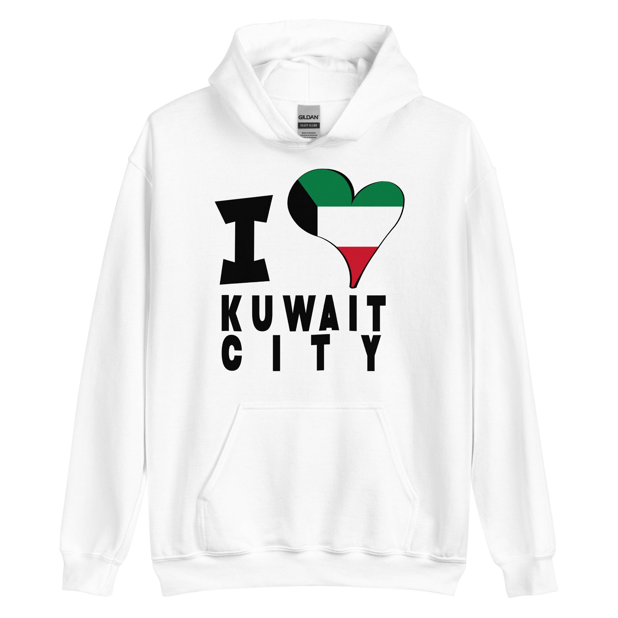 Unisex Hoodie - I Love Kuwait City Flag