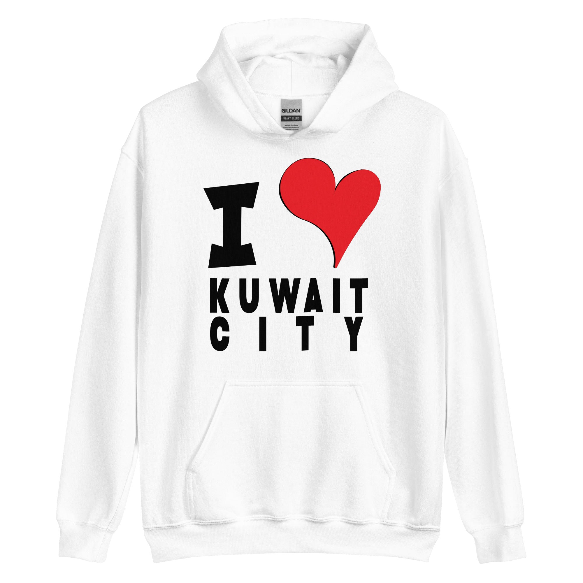 Unisex Hoodie - I Love Kuwait City Red