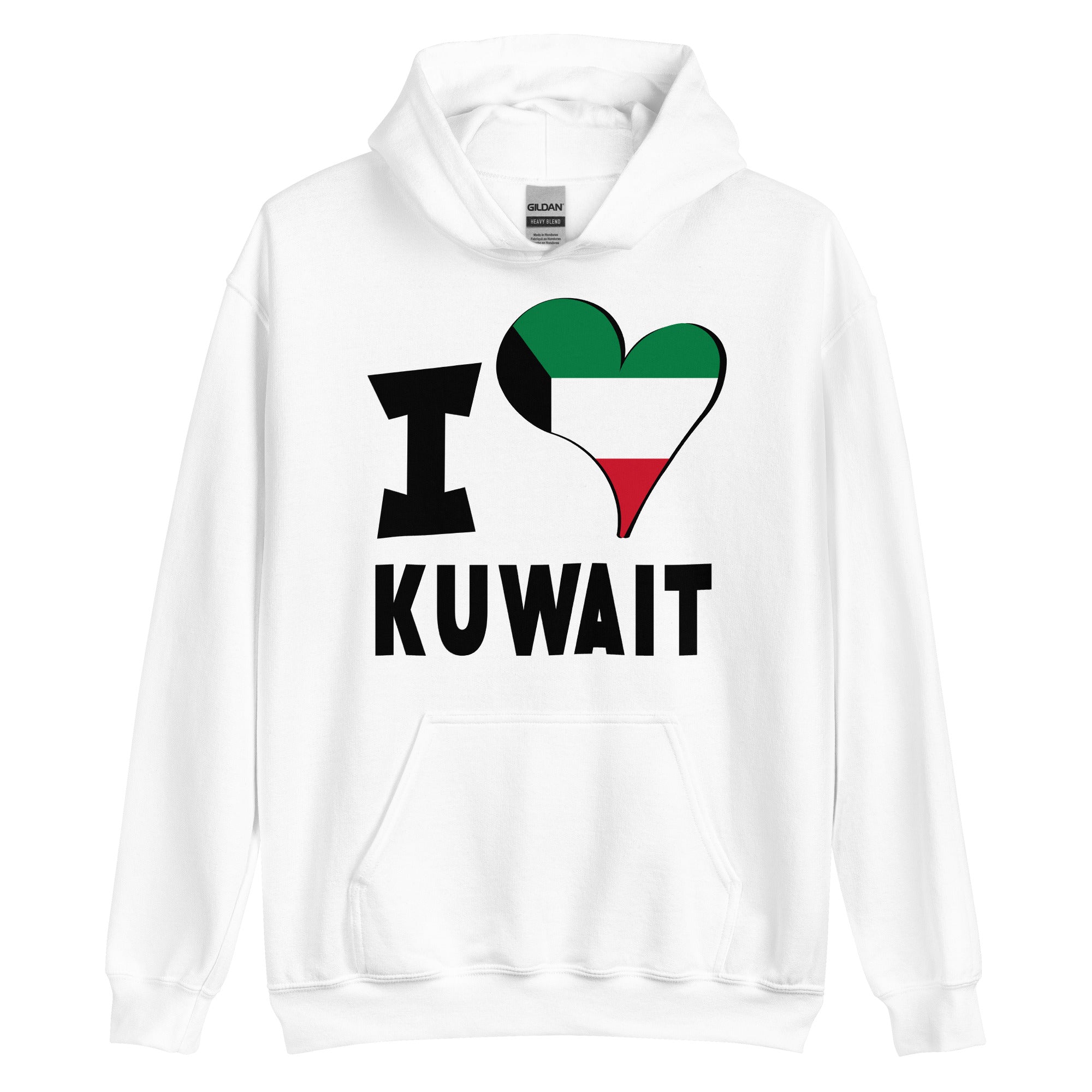 Unisex Hoodie - I Love Kuwait Flag