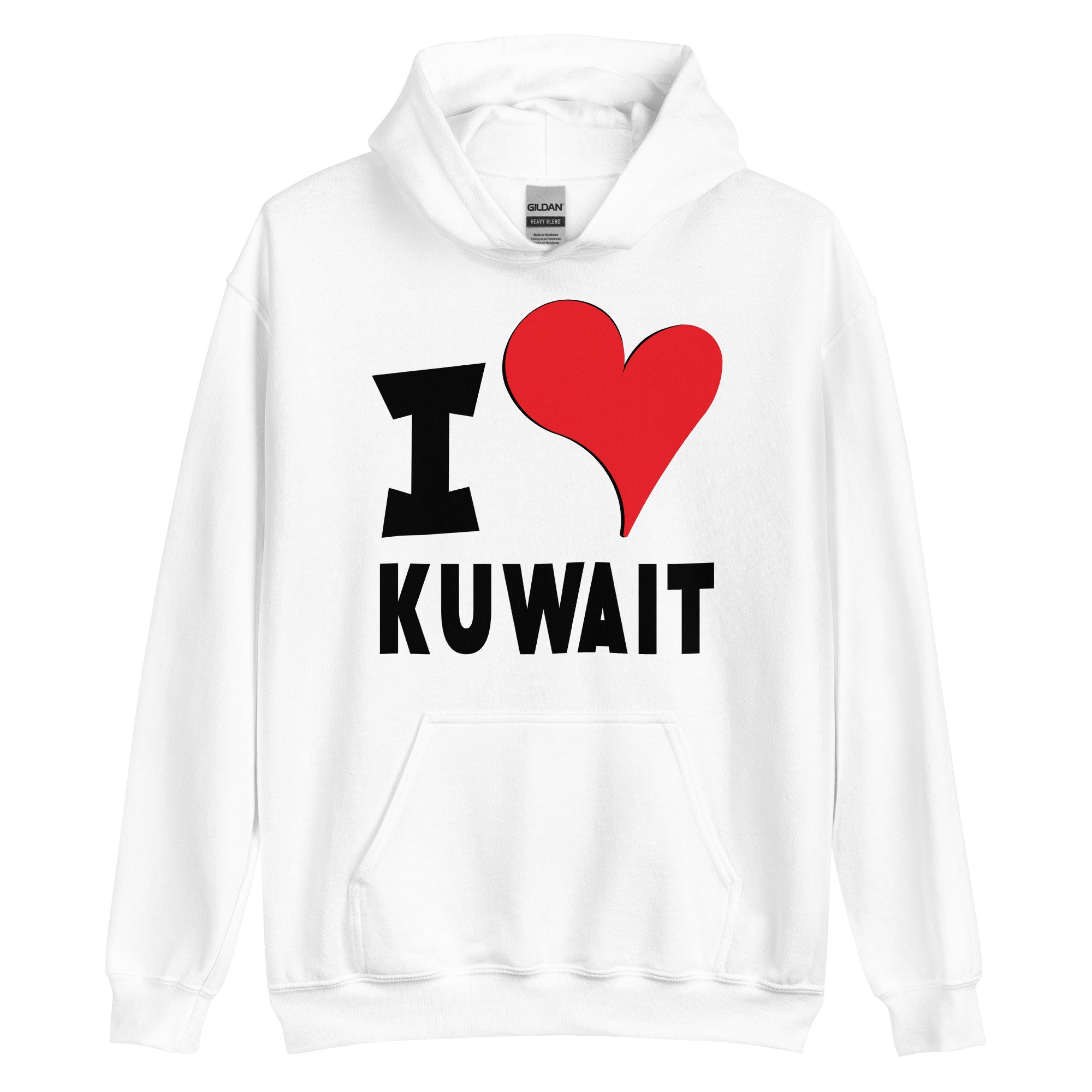 Unisex Hoodie - I Love Kuwait Red