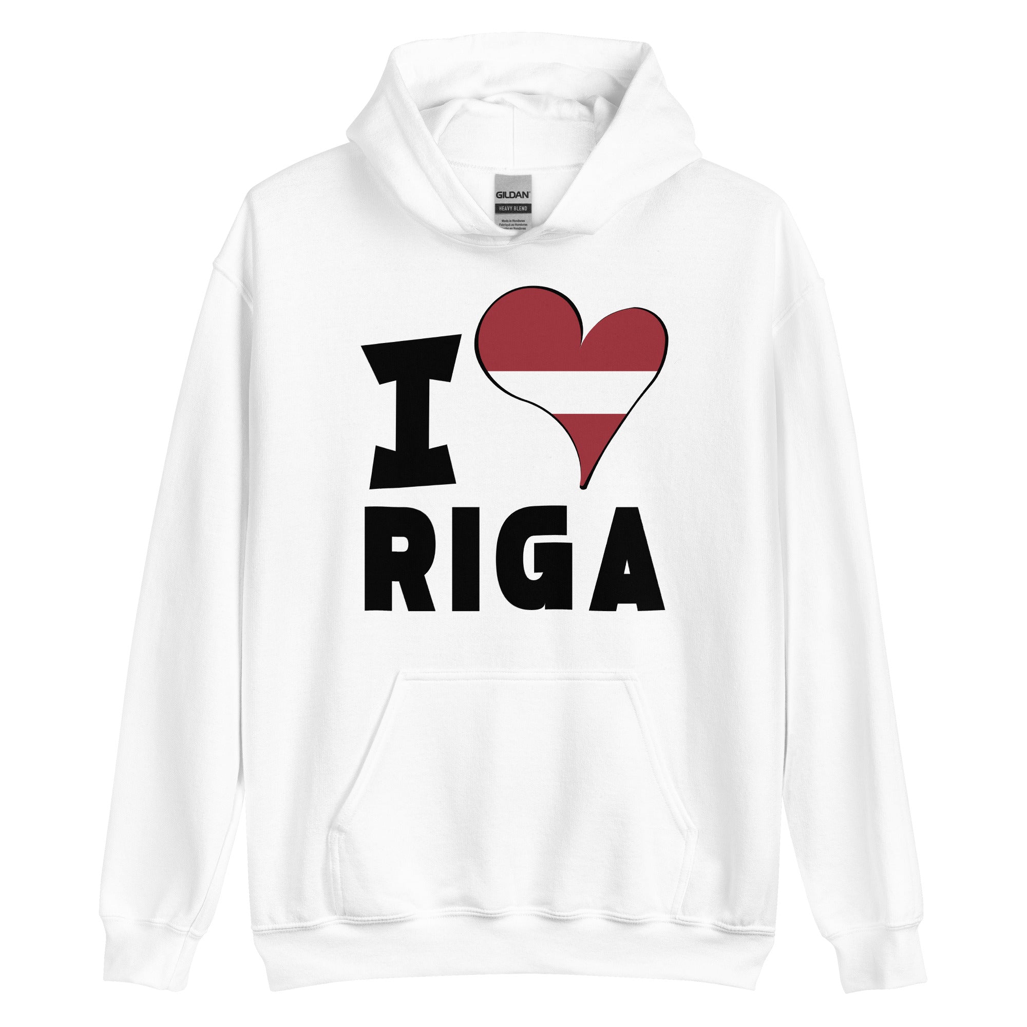 Unisex Hoodie - I Love Riga Flag