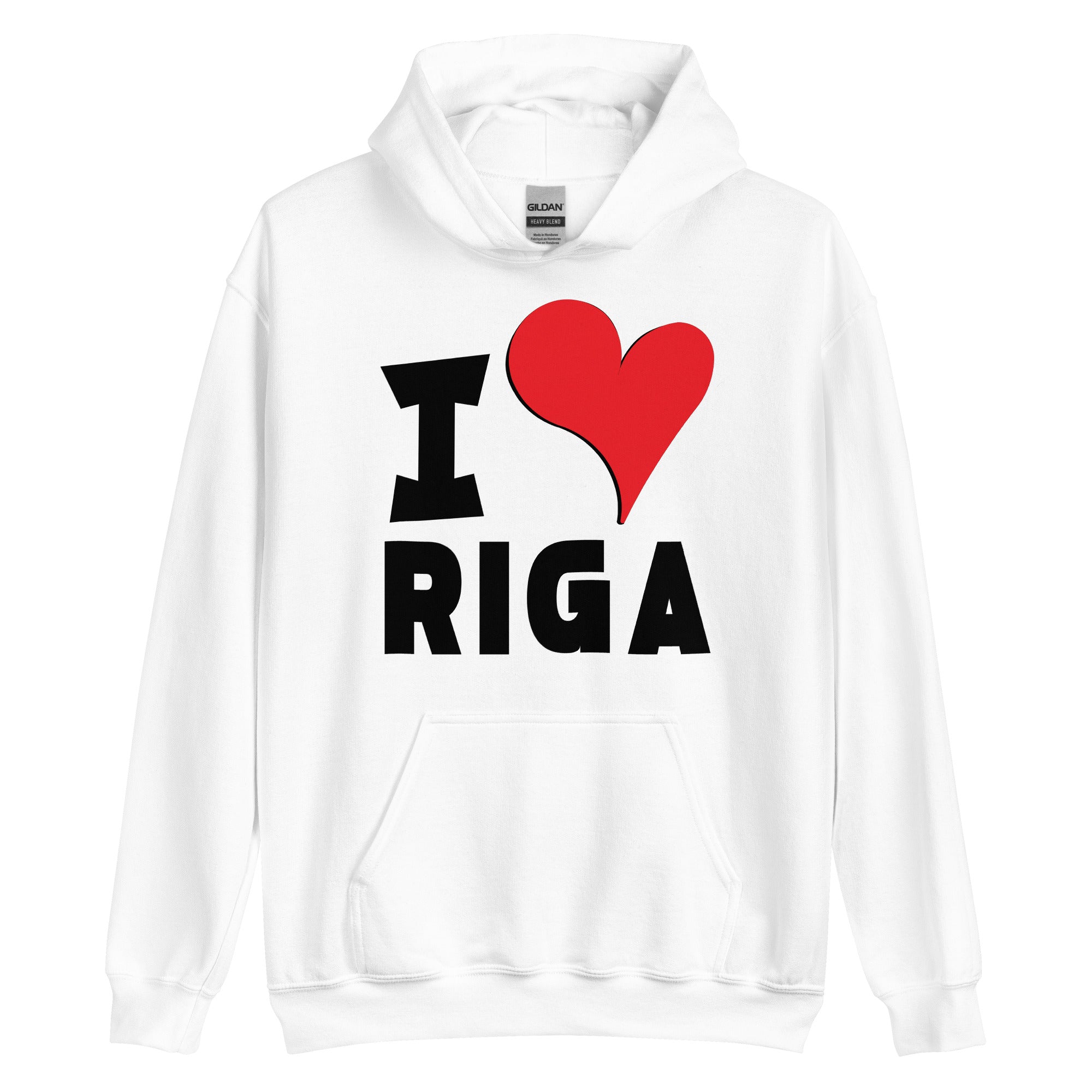 Unisex Hoodie - I Love Riga Red