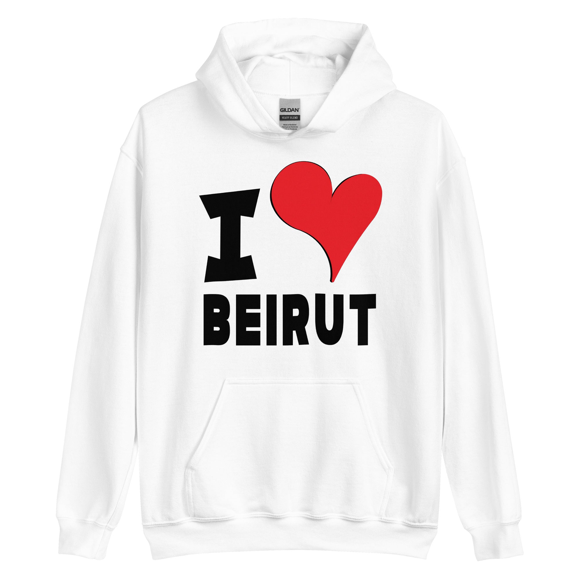 Unisex Hoodie - I Love Beirut Red