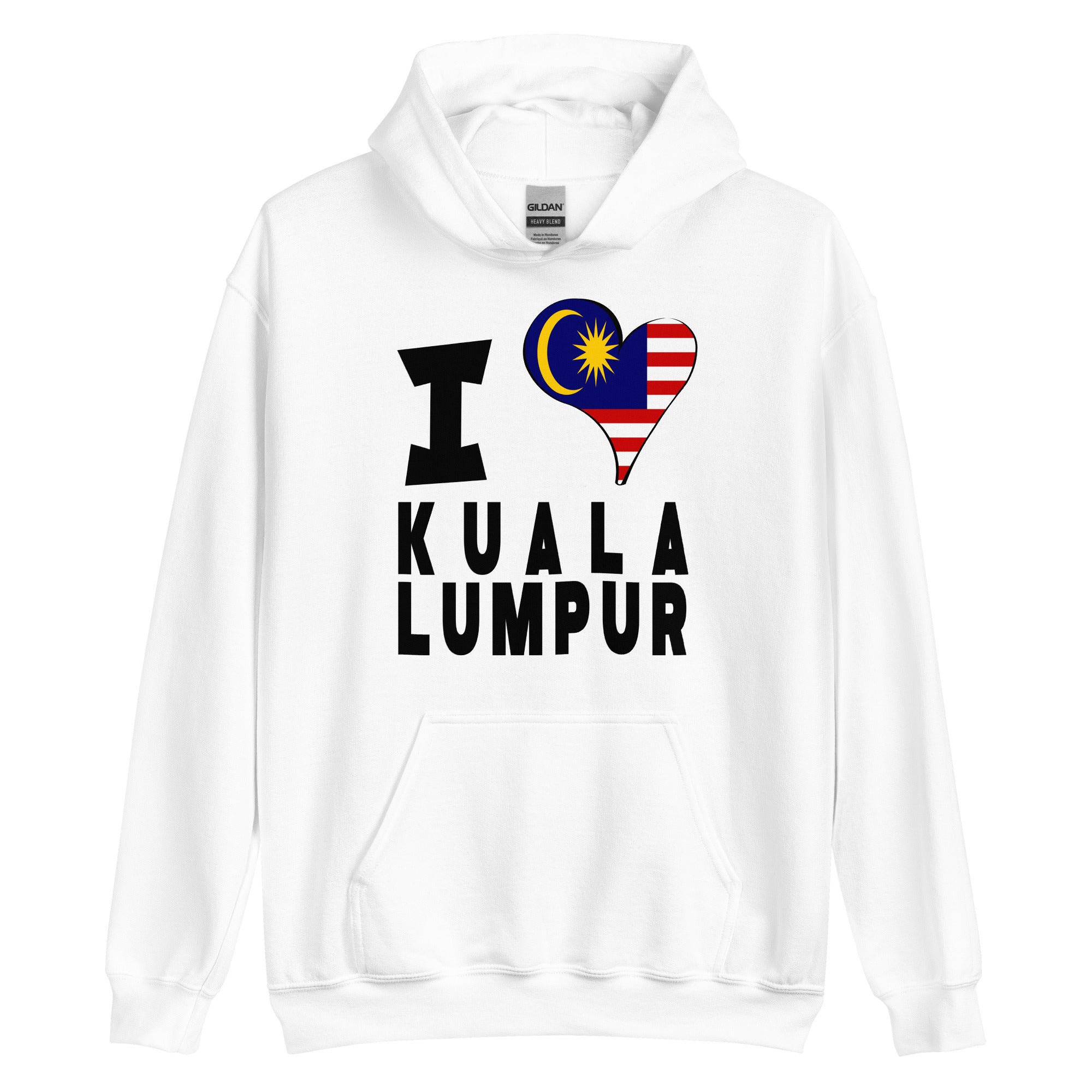 Unisex Hoodie - I Love Kuala Lumpur Flag