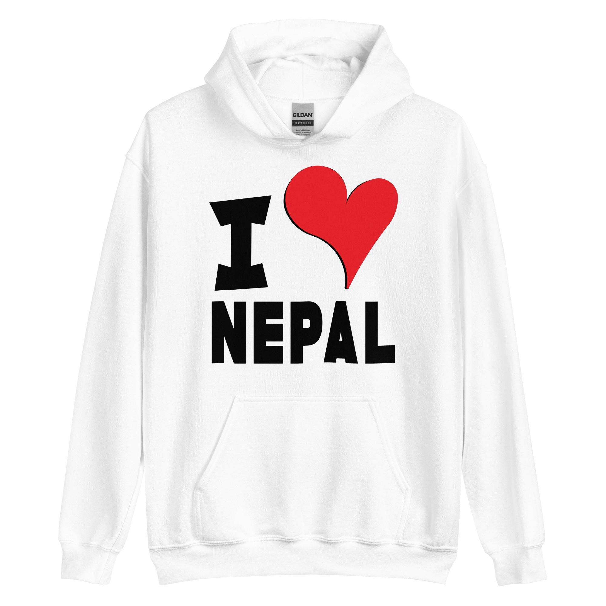 Unisex Hoodie - I Love Nepal Red