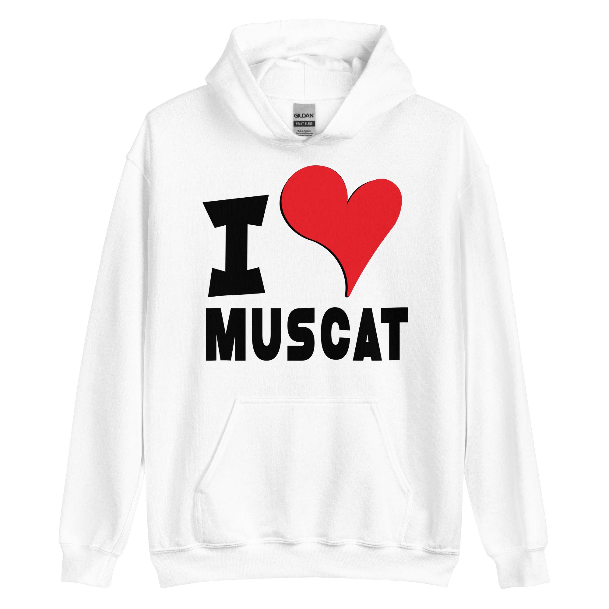 Unisex Hoodie - I Love Muscat Red