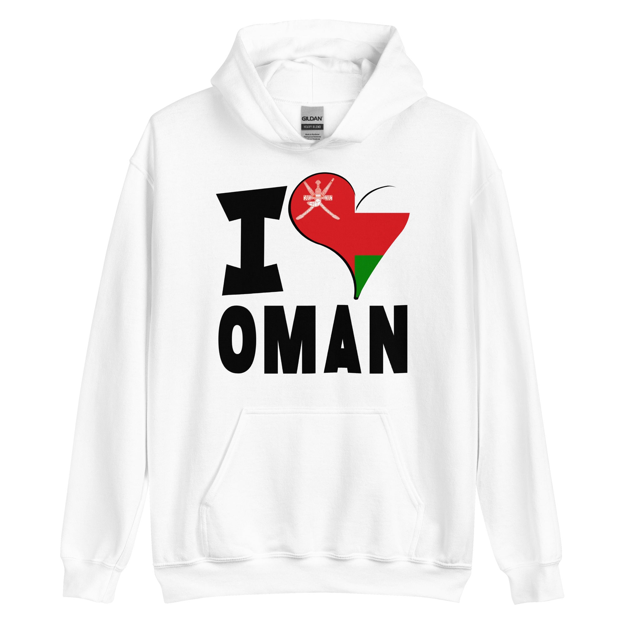 Unisex Hoodie - I Love Oman Flag