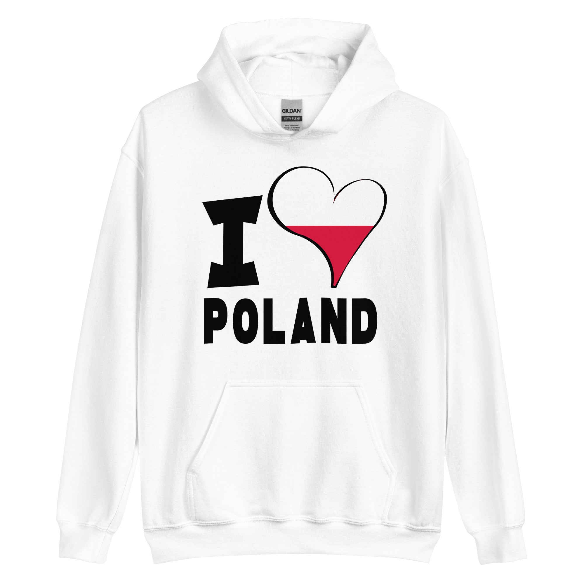 Unisex Hoodie - I Love Poland Flag