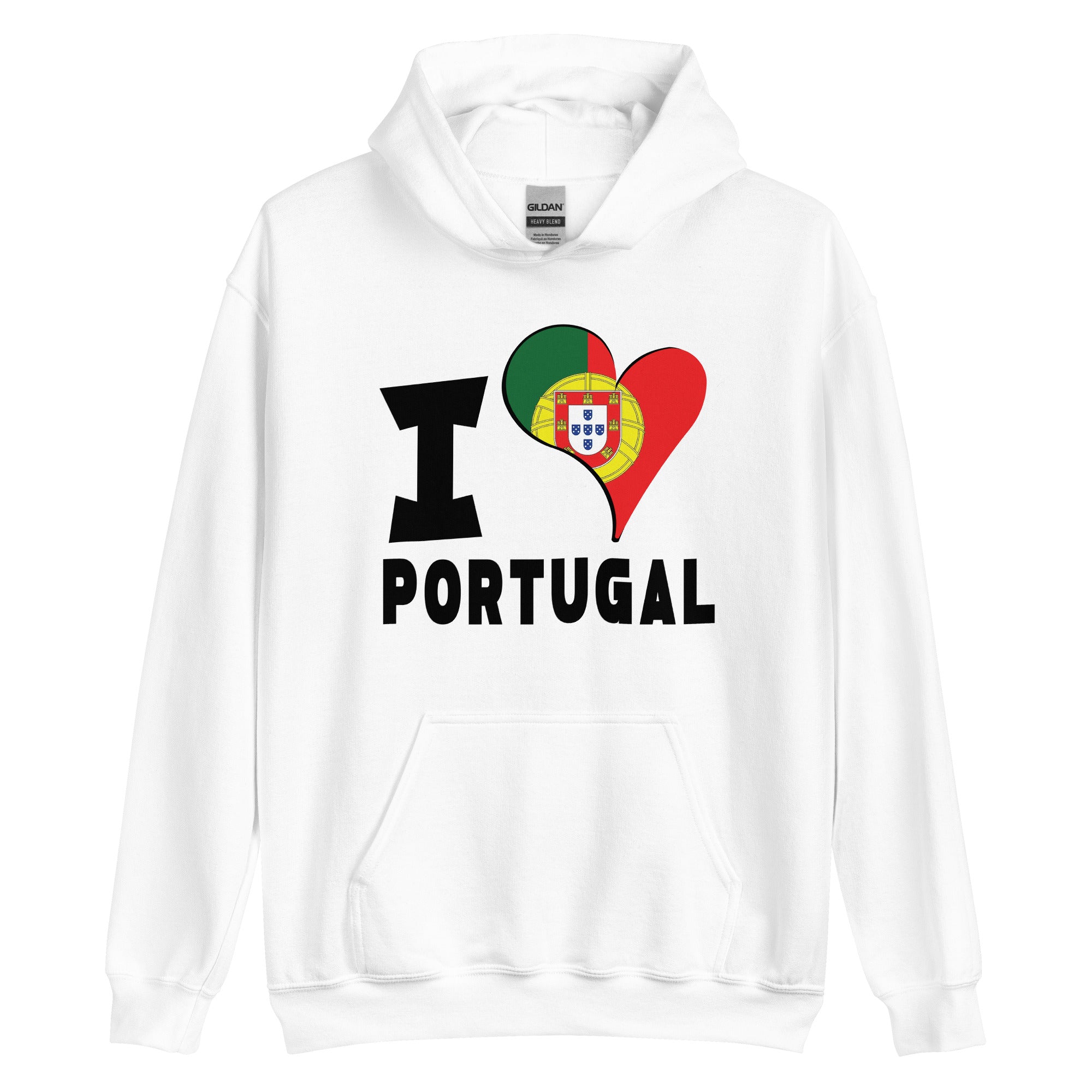 Unisex Hoodie - I Love Portugal Flag