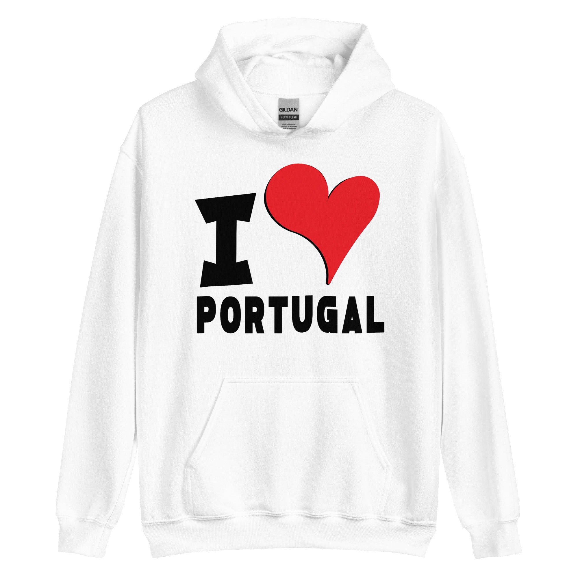 Unisex Hoodie - I Love Portugal Red