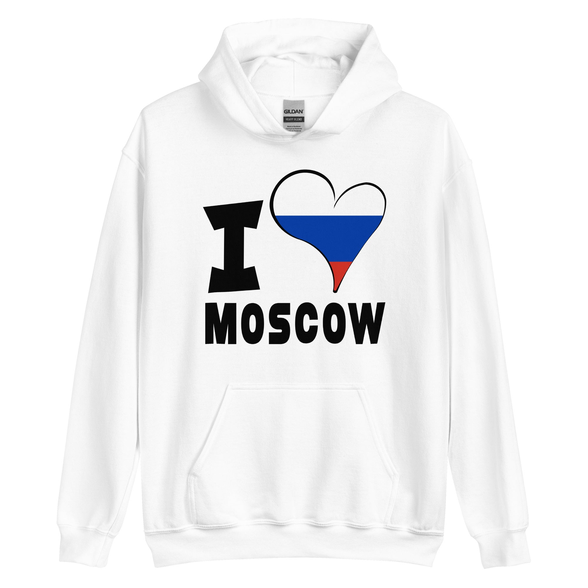 Unisex Hoodie - I Love Moscow Flag