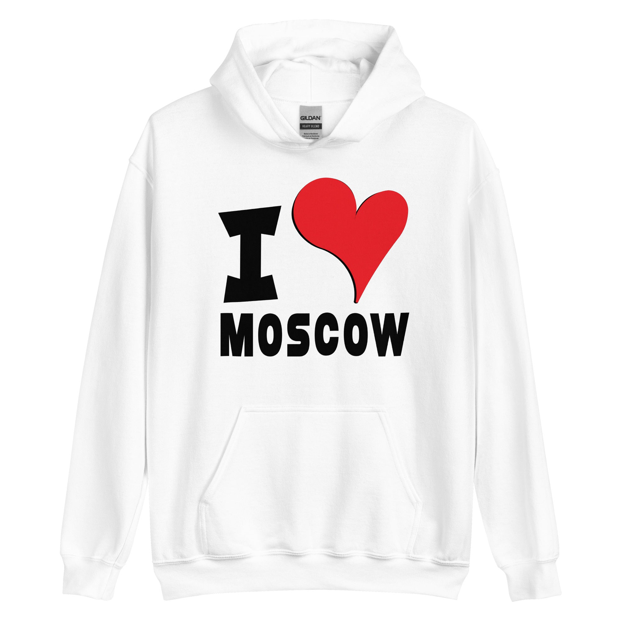 Unisex Hoodie - I Love Moscow Red