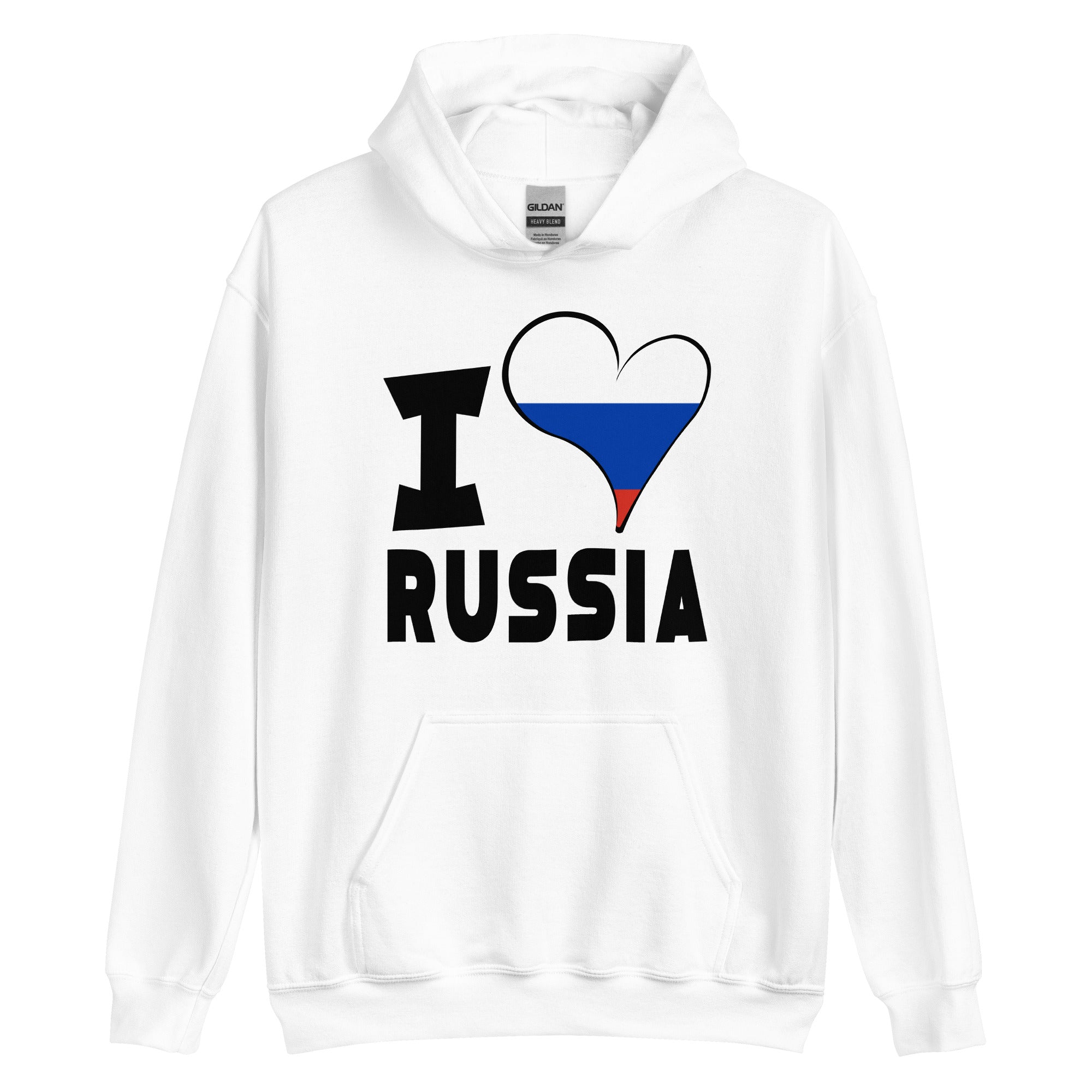 Unisex Hoodie - I Love Russia Flag