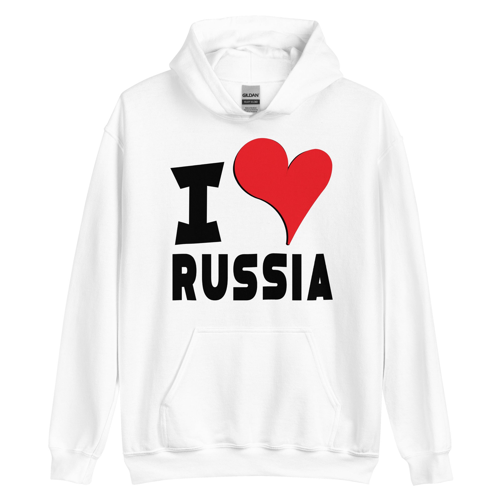 Unisex Hoodie - I Love Russia Red