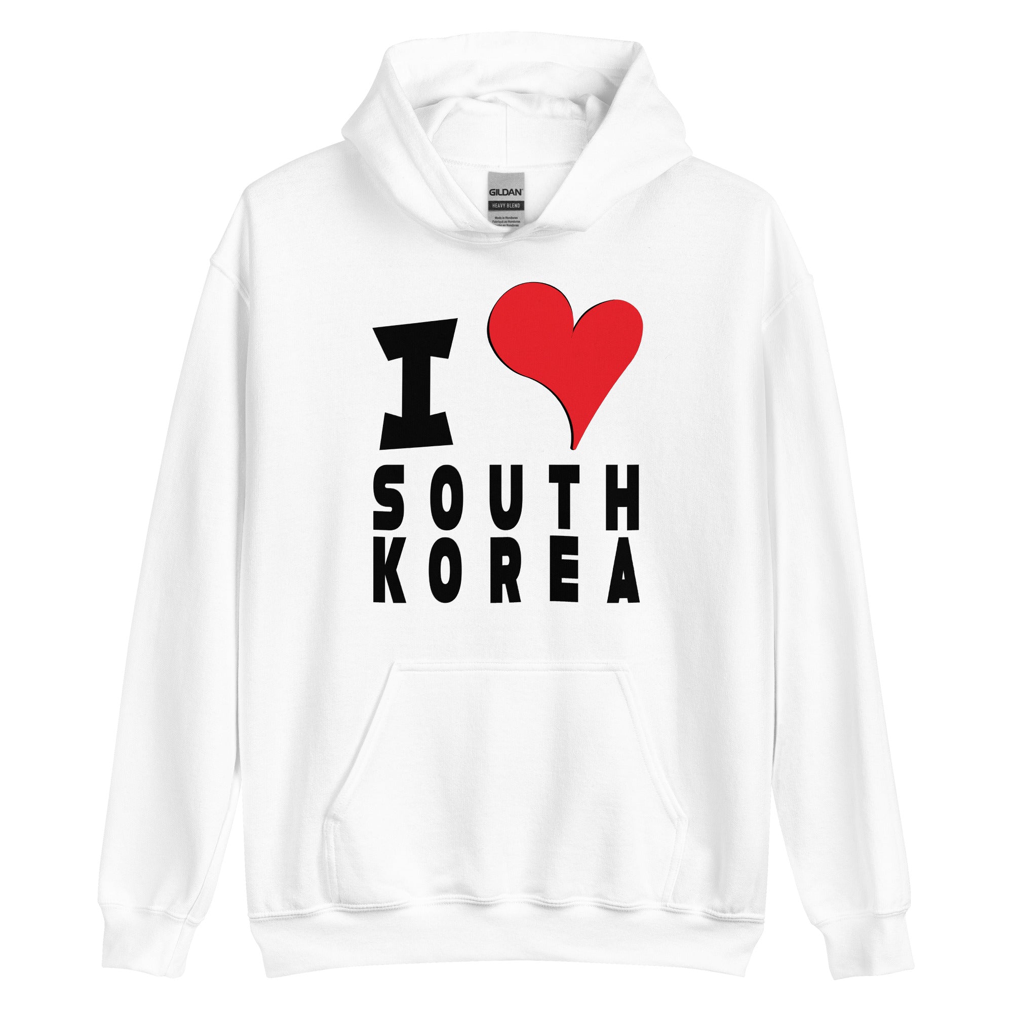 Unisex Hoodie - I Love South Korea Red