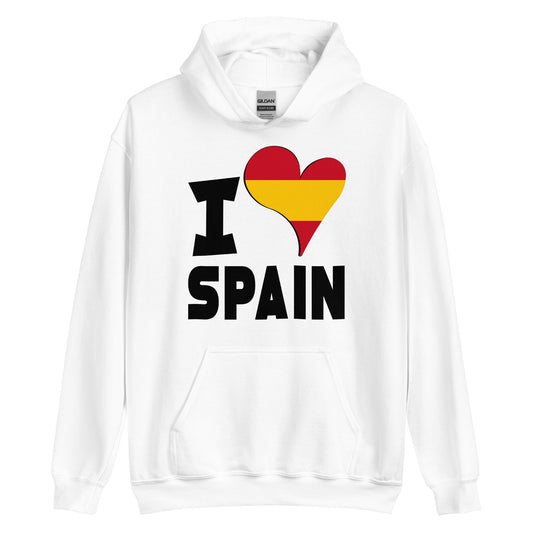 Unisex Hoodie - I Love Spain Flag