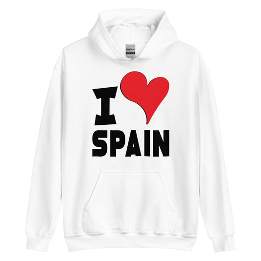 Unisex Hoodie - I Love Spain Red