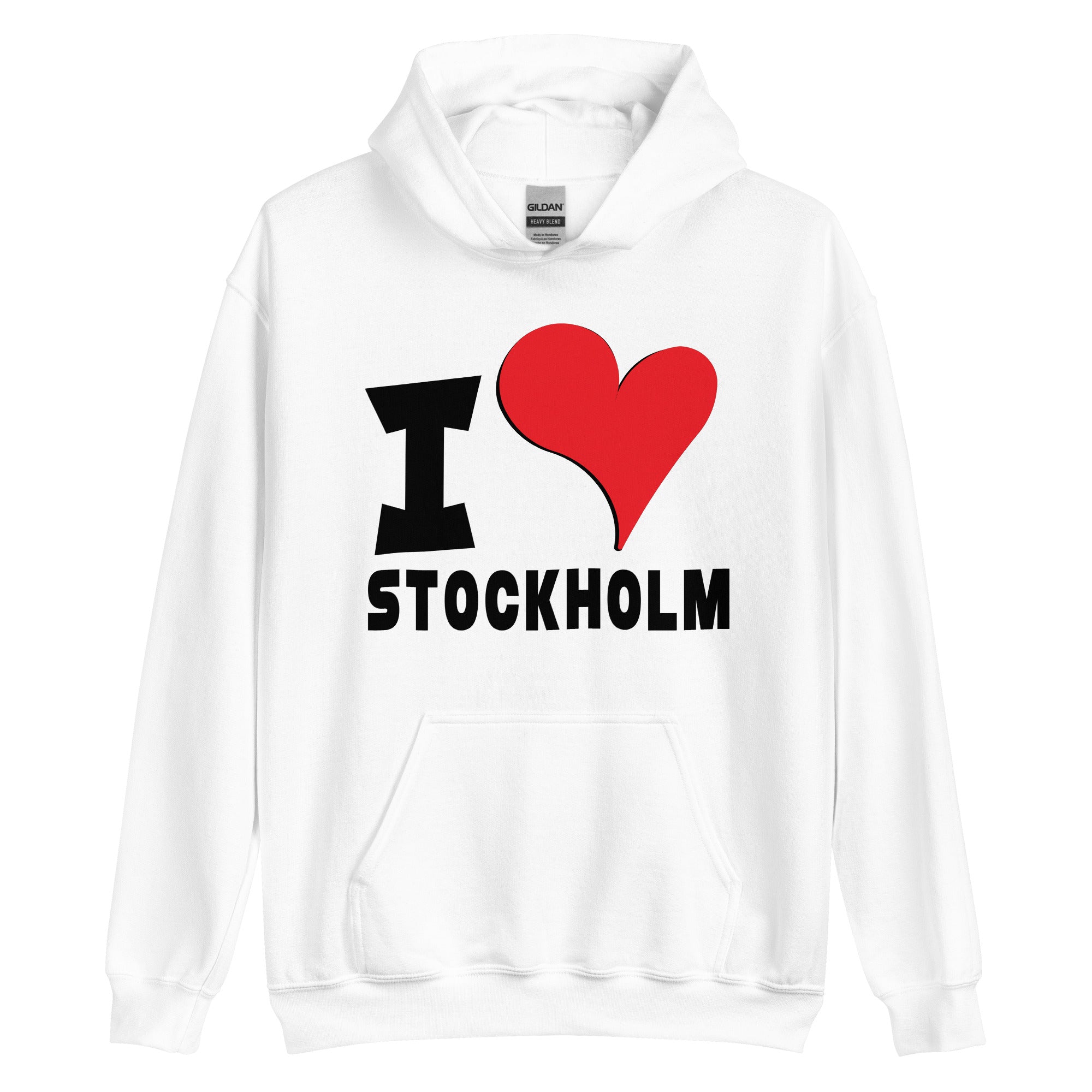 Unisex Hoodie - I Love Stockholm Red