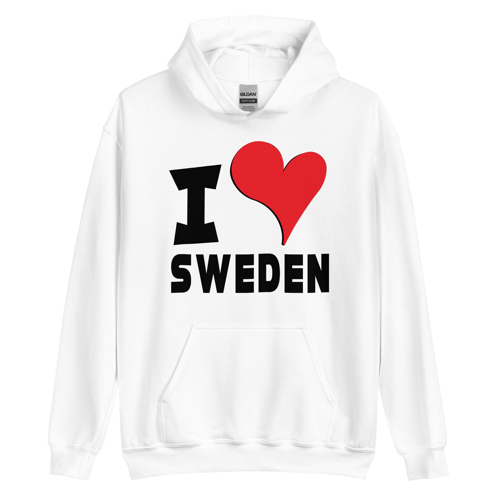 Unisex Hoodie - I Love Sweden Red