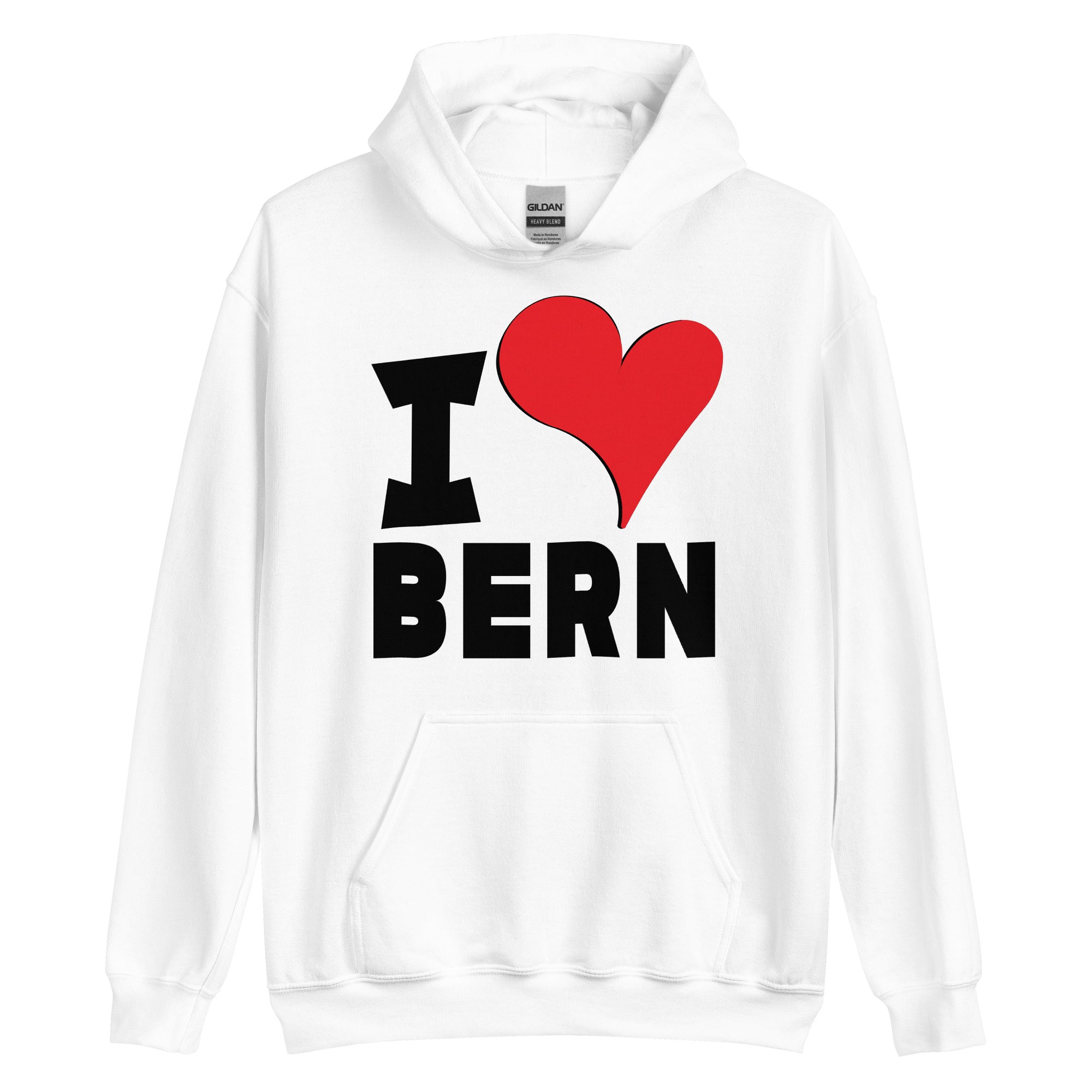 Unisex Hoodie - I Love Bern Red