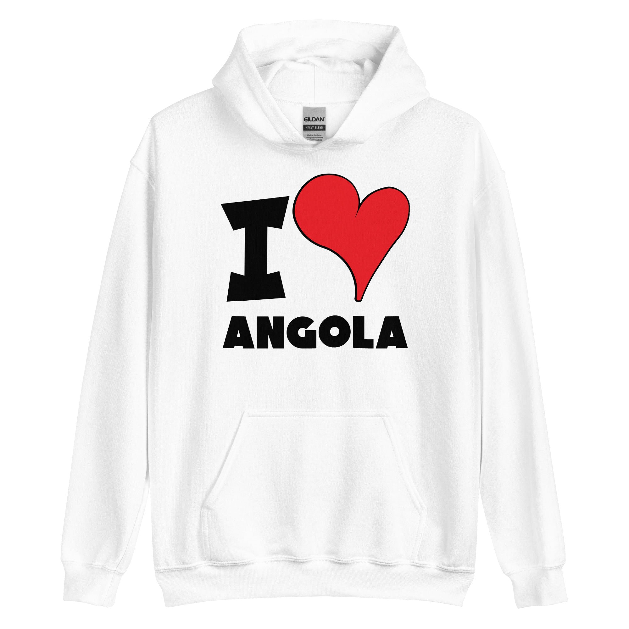 Unisex Hoodie - I Love Angola Red