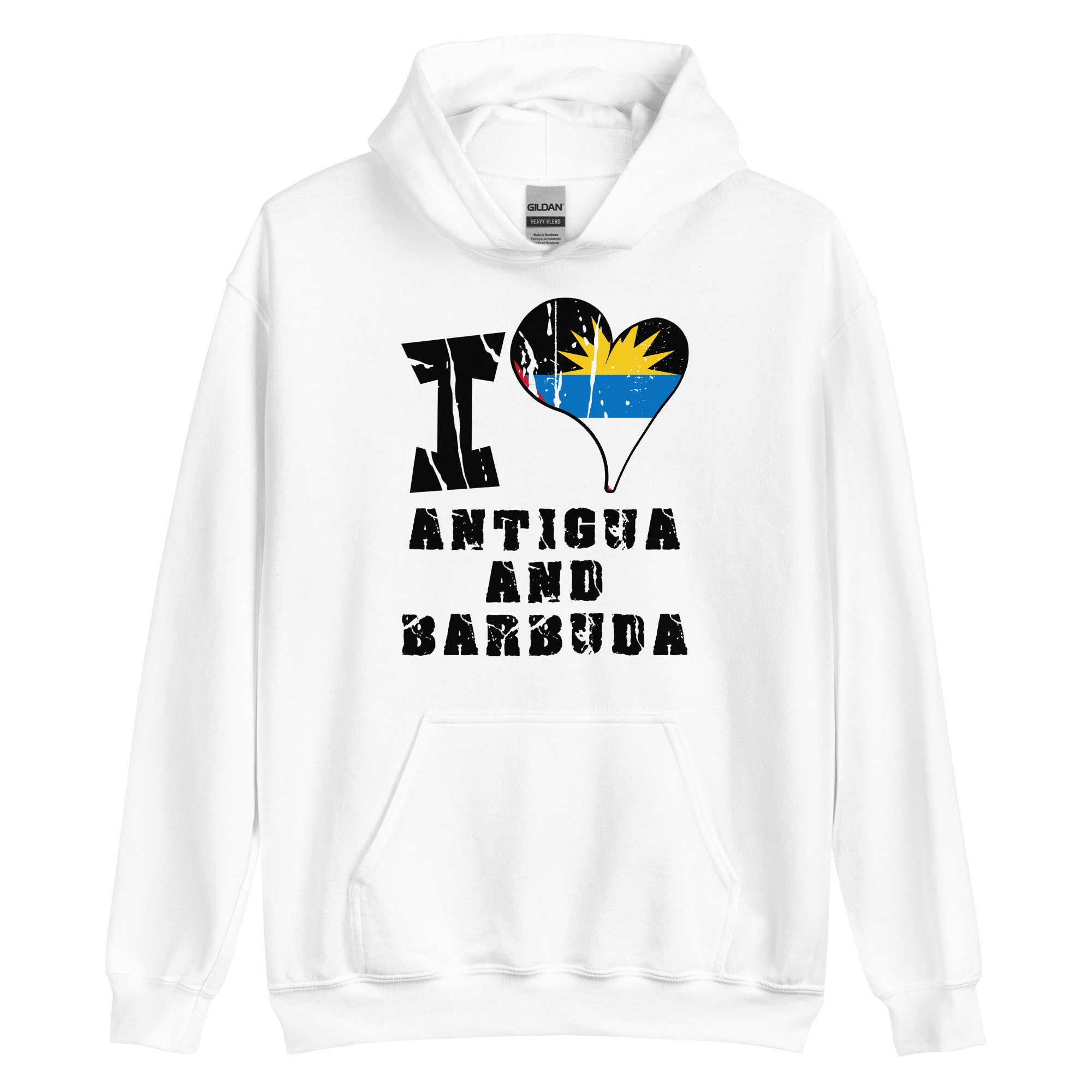 Unisex Hoodie - I Love Antigua and Barbuda