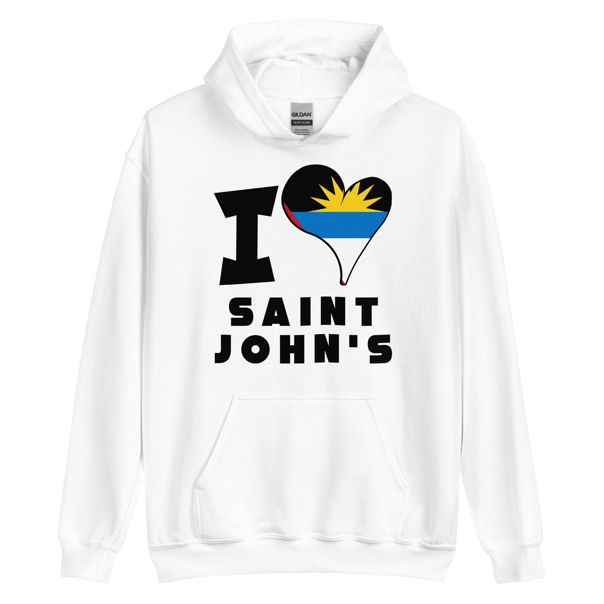 Unisex Hoodie - I Love Saint John's Flag