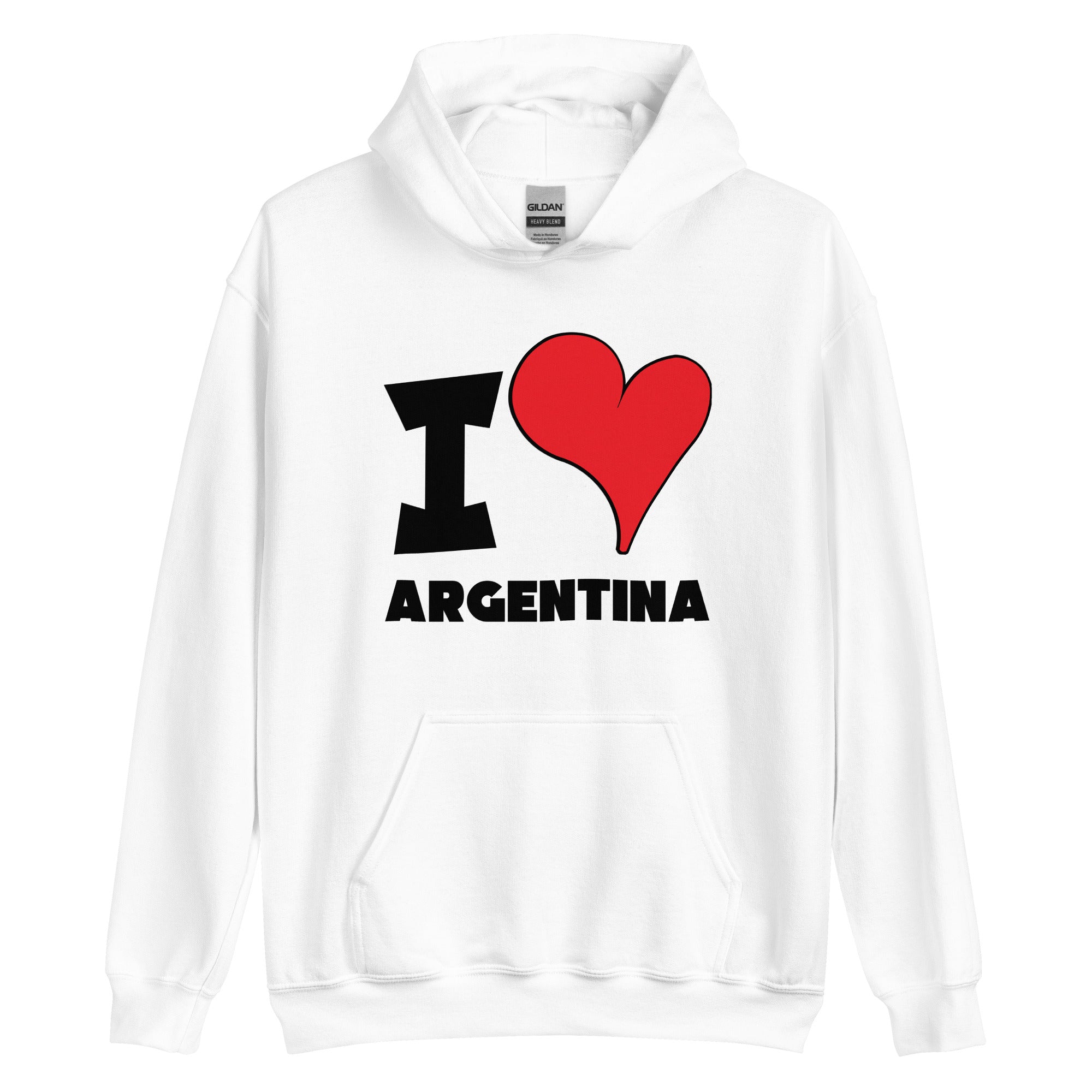 Unisex Hoodie - I Love Argentina Red