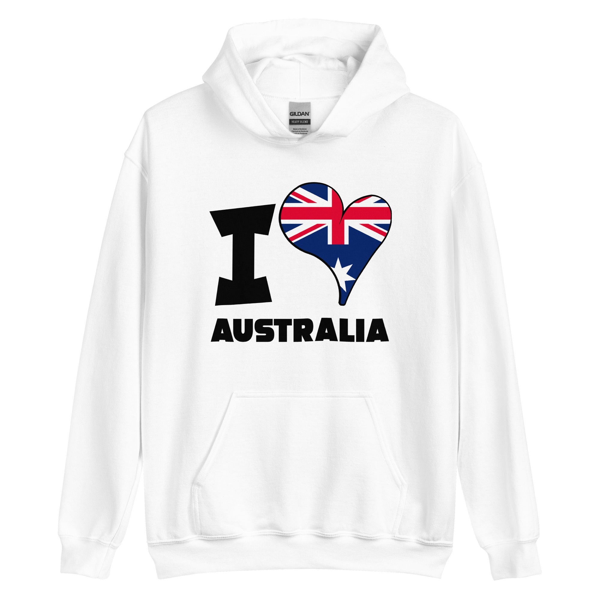 Unisex Hoodie - I Love Australia Flag