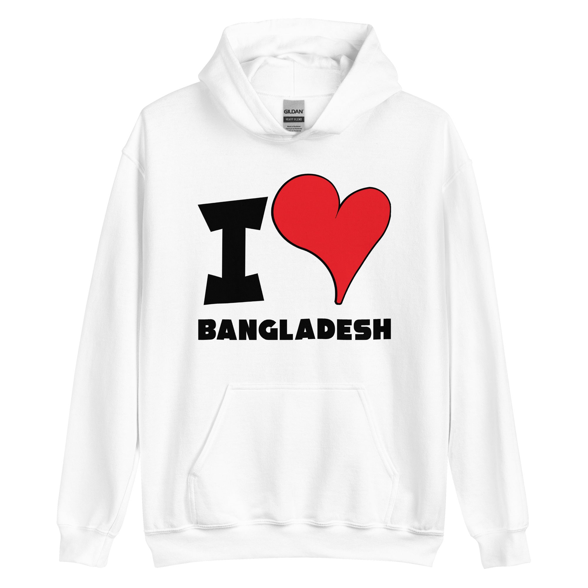 Unisex Hoodie - I Love Bangladesh Red