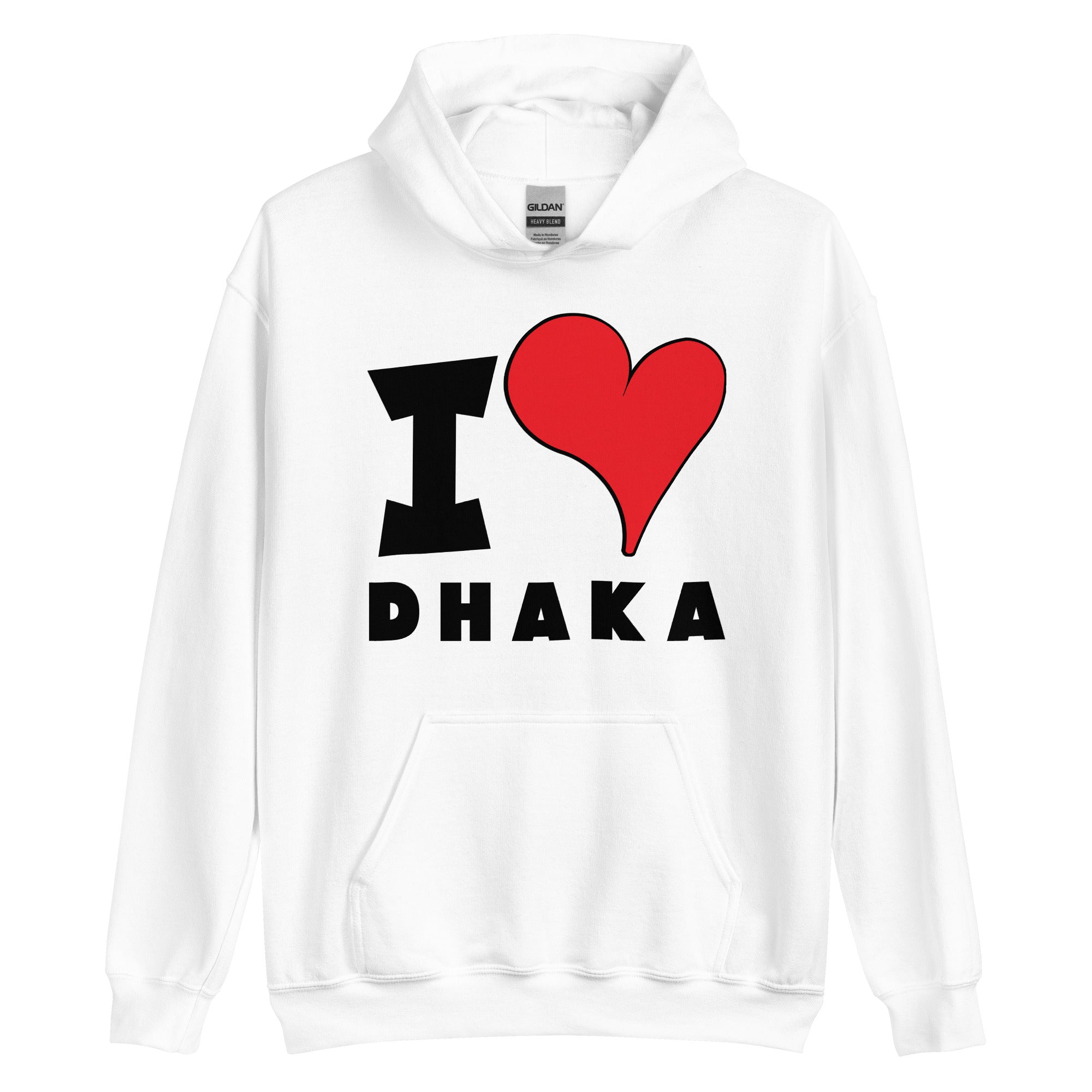 Unisex Hoodie - I Love Dhaka Red