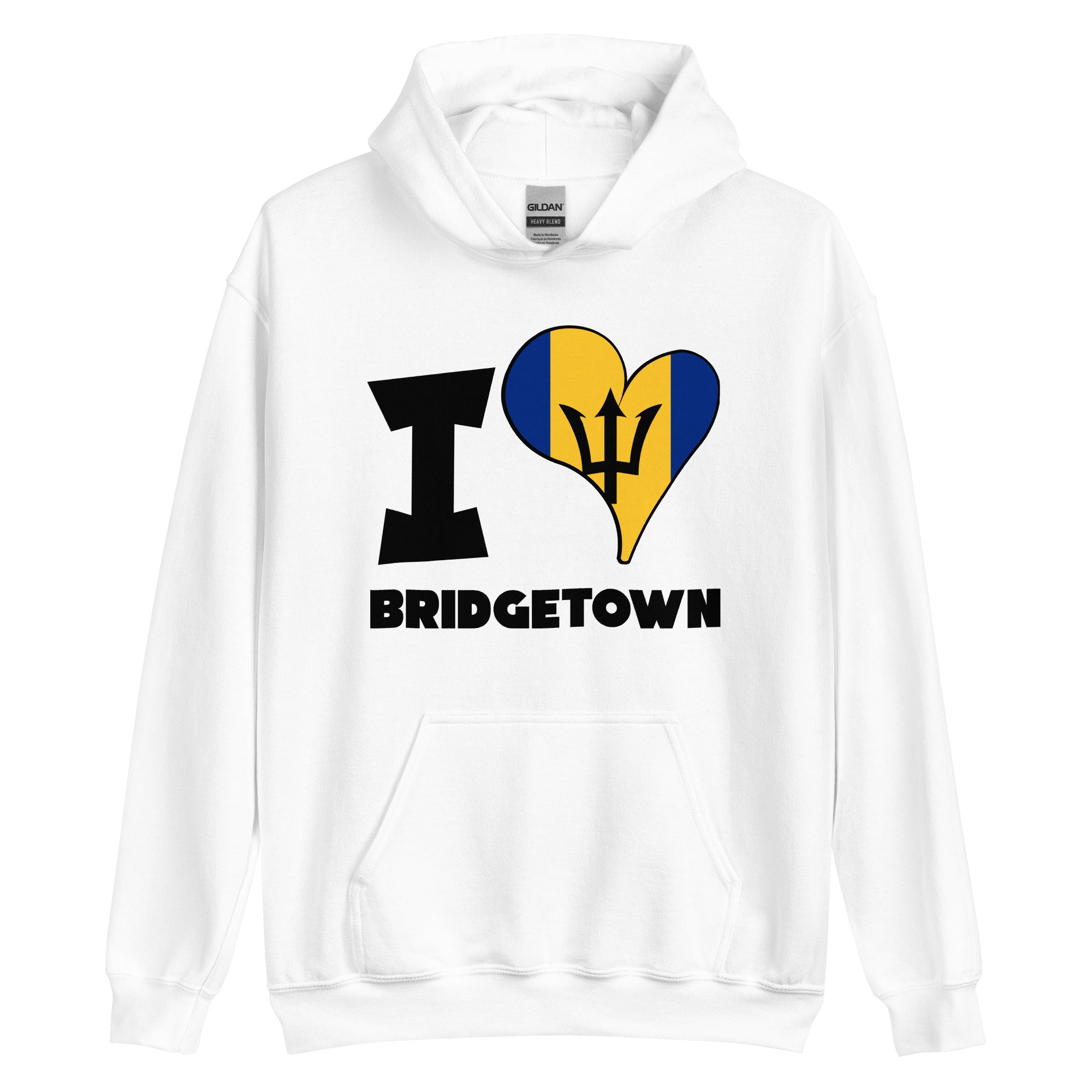 Unisex Hoodie - I Love Bridgetown Flag