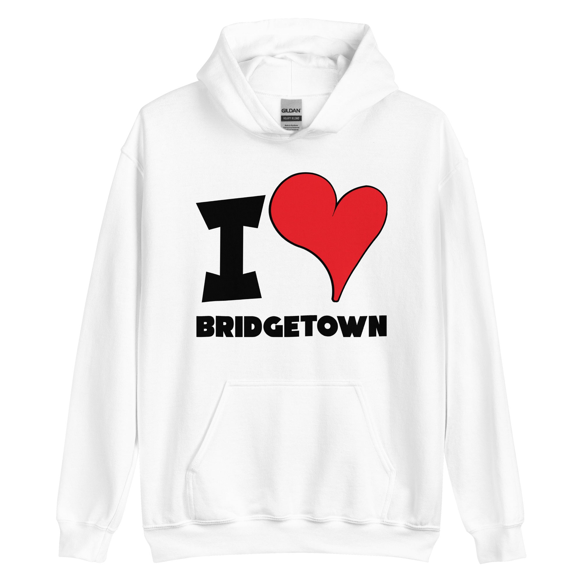 Unisex Hoodie - I Love Bridgetown Red